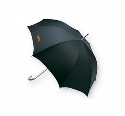 Зонт-трость черный с логотипом с деревянной ручкой STIHL (70288710129)