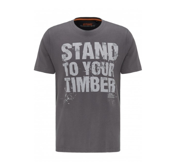 Футболка тёмно-серая STIHL STAND TO YOUR TIMBER, размер S (04205000948)