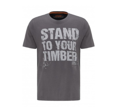 Футболка тёмно-серая STIHL STAND TO YOUR TIMBER, размер S (04205000948)
