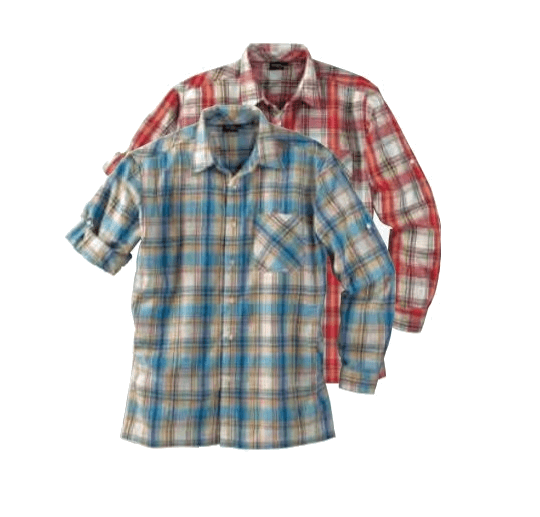Рубашка синяя в клетку мужская STIHL, размер XXL (09804108104)