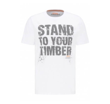 Футболка белая STIHL STAND TO YOUR TIMBER, размер S (04205000848)